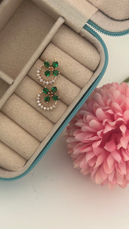 CZ green flower with round shape