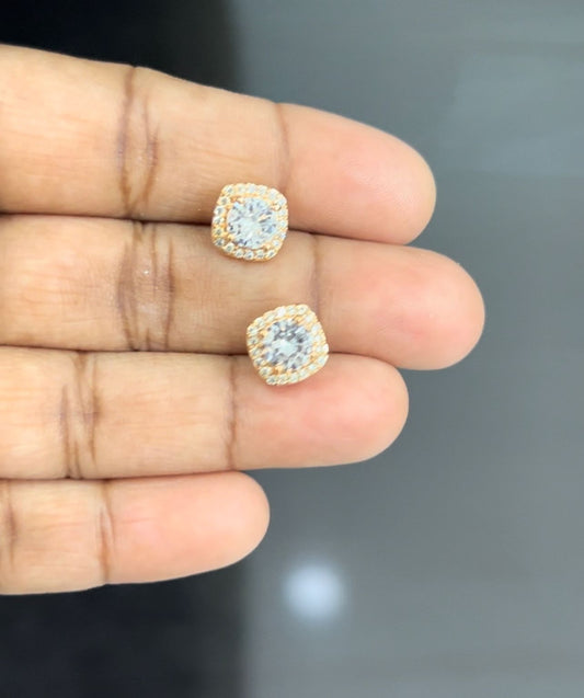 CZ FULL WHITE STONES STUD