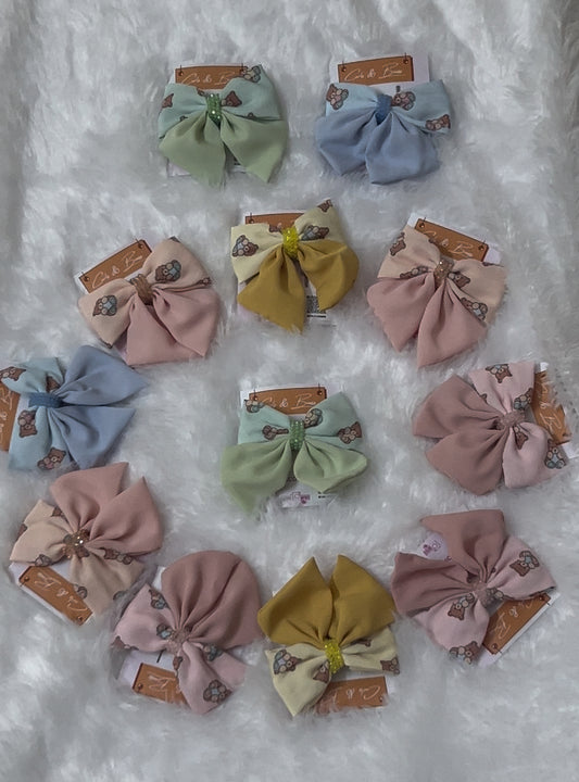 Beautiful satin hair bow for girls hair clip