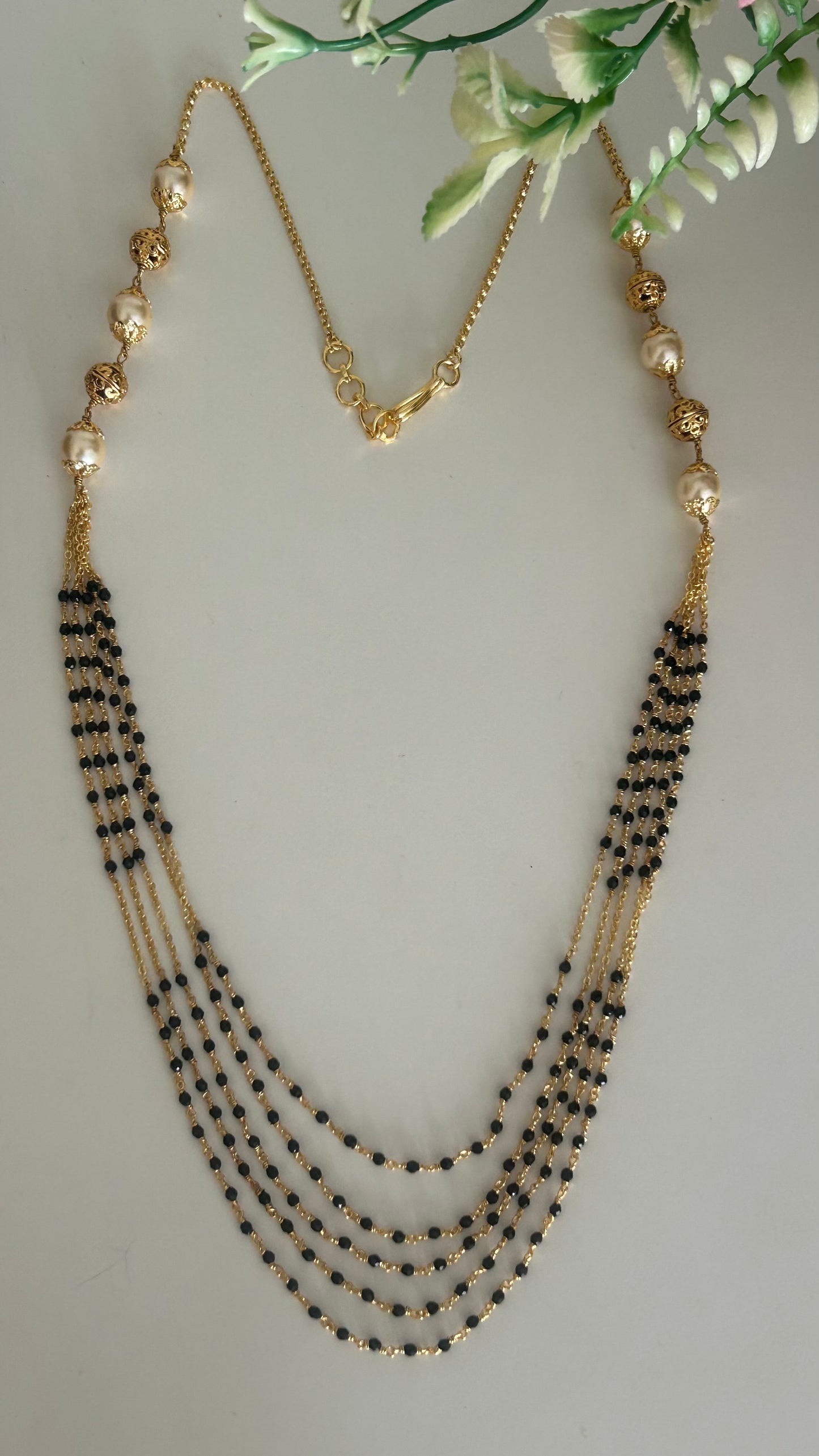 Premium Black Beads Layered Fusion Mangalsutra