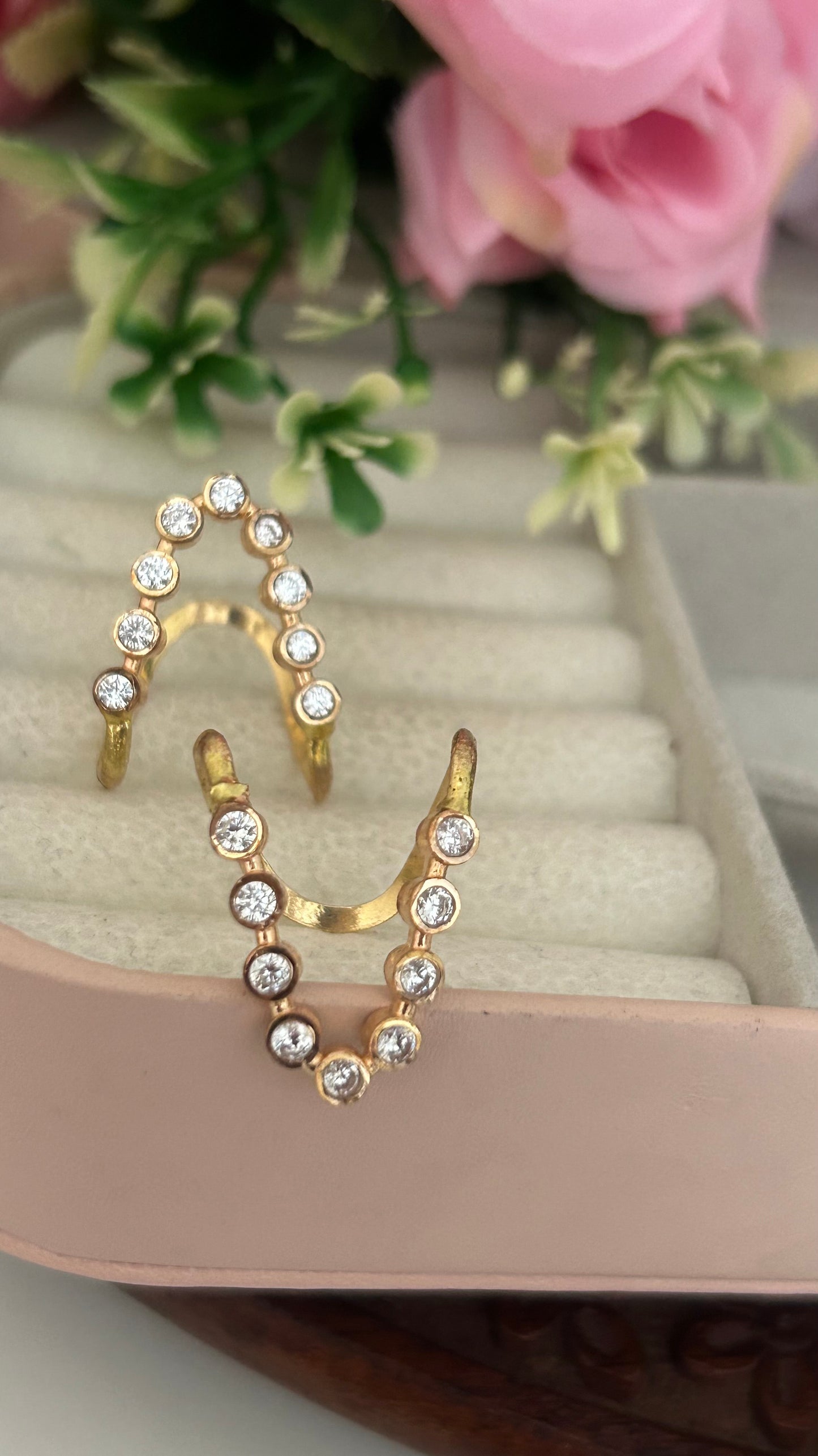 Panchaloham diamond replica vanki ring with adjustable size ll unpolished