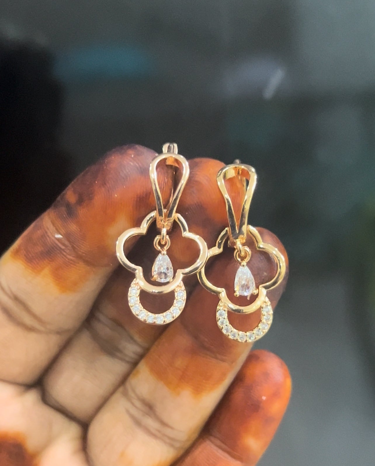 CZ Bali earrings