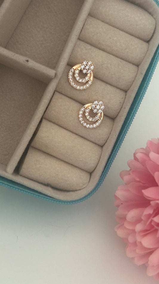 CZ White stones stud