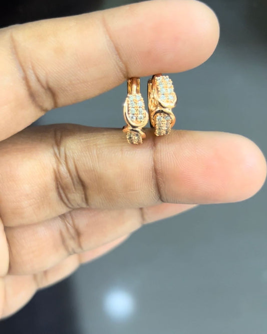 CZ SINGLE LINE BALI EARRINGS