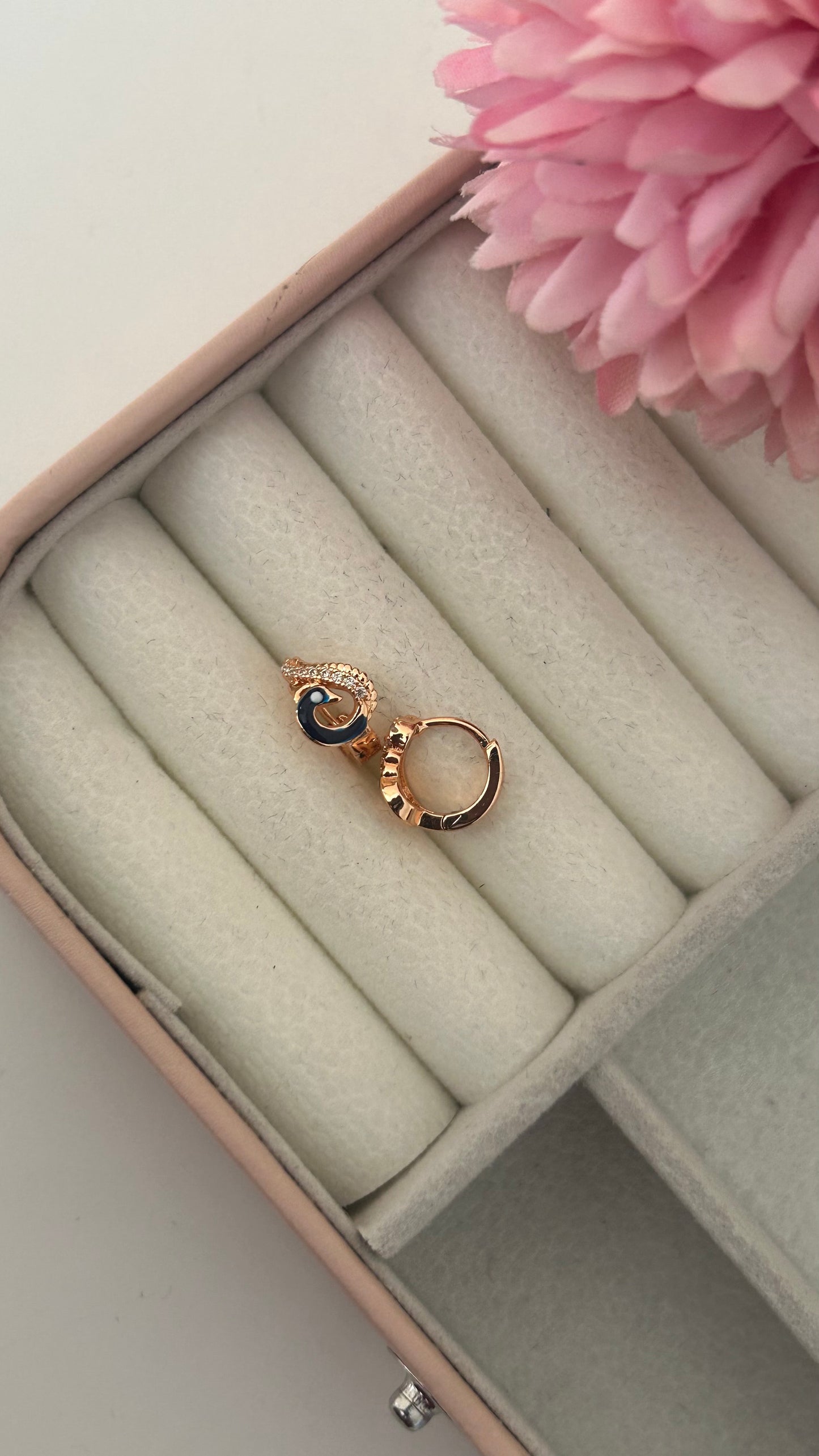 CZ peacock Bali earrings