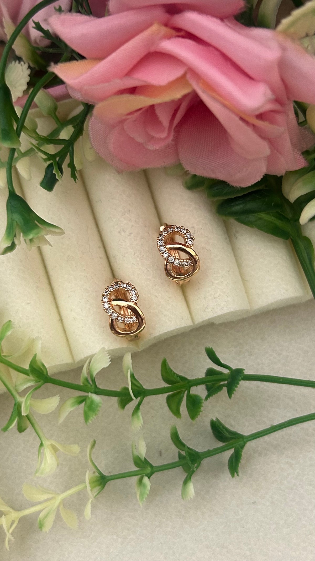 Cz infinity model Bali earrings