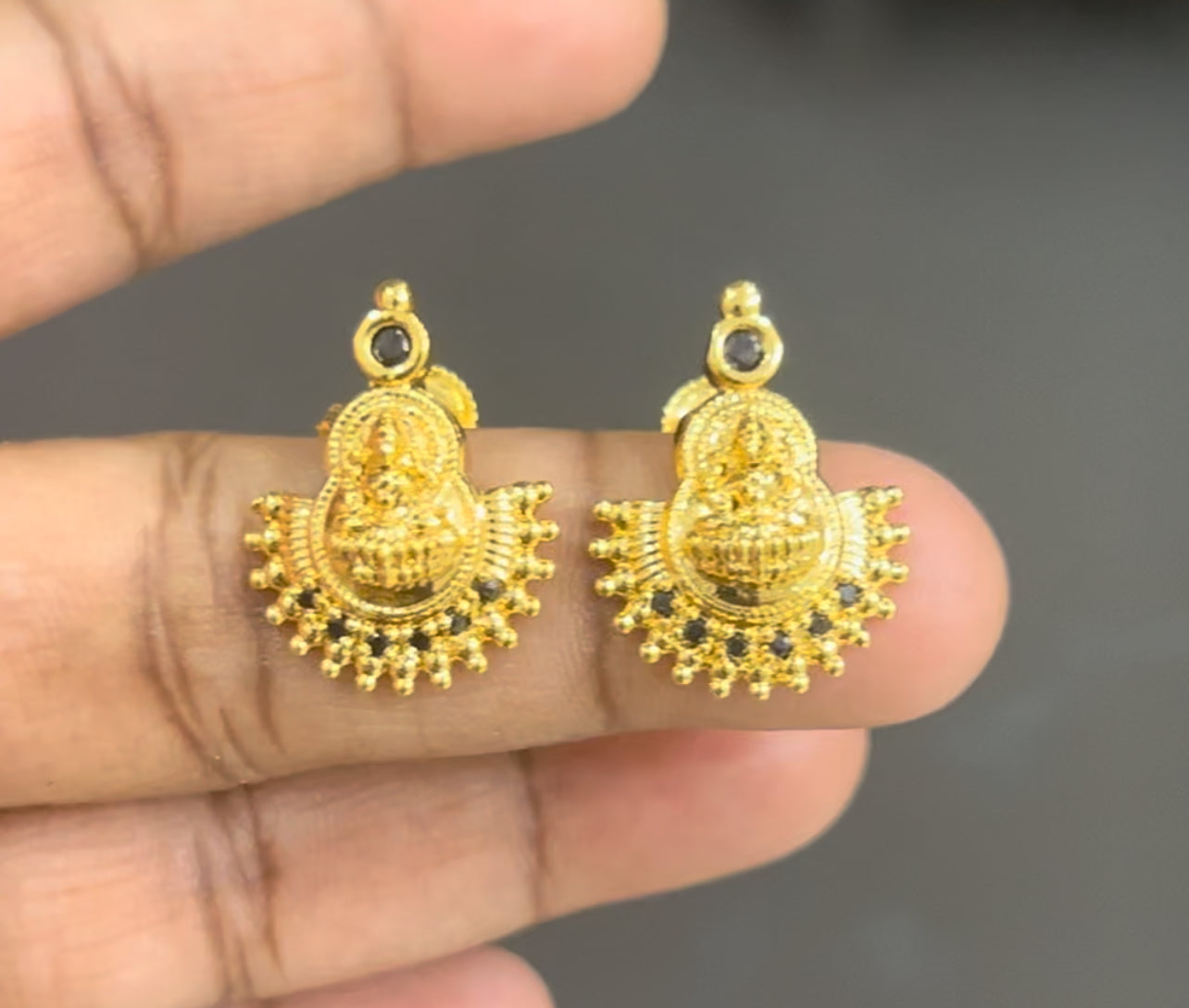 Lakshmi Devi screw back earrings