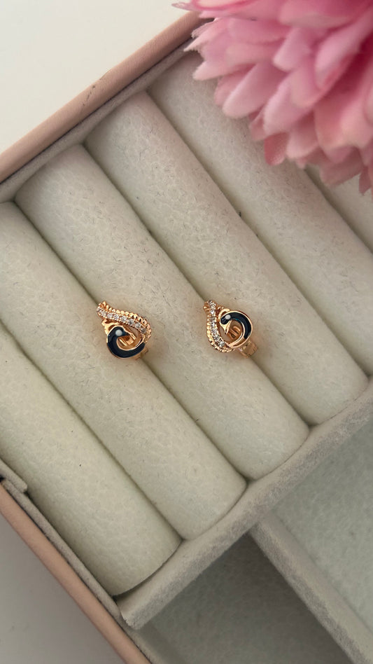 CZ peacock Bali earrings