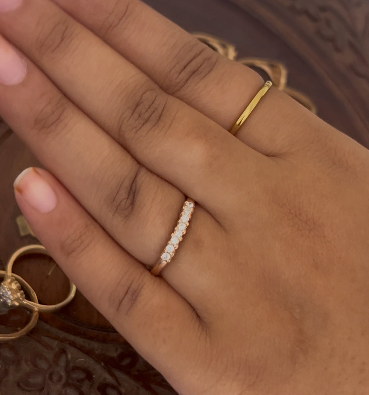 Panchaloham Minimal Band with Sparkling Stones – Everyday Divine Elegance