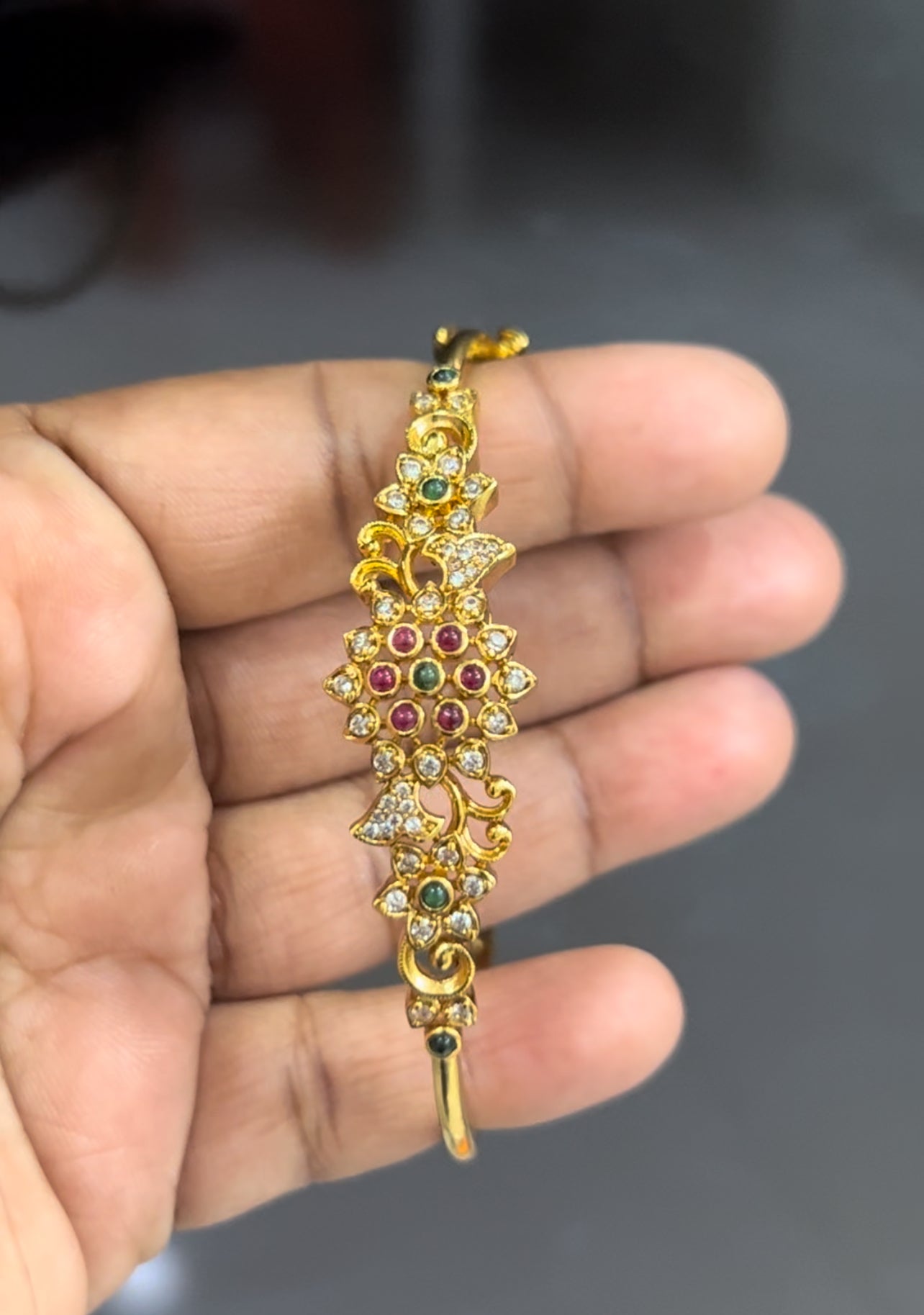 Gold plated openable kada