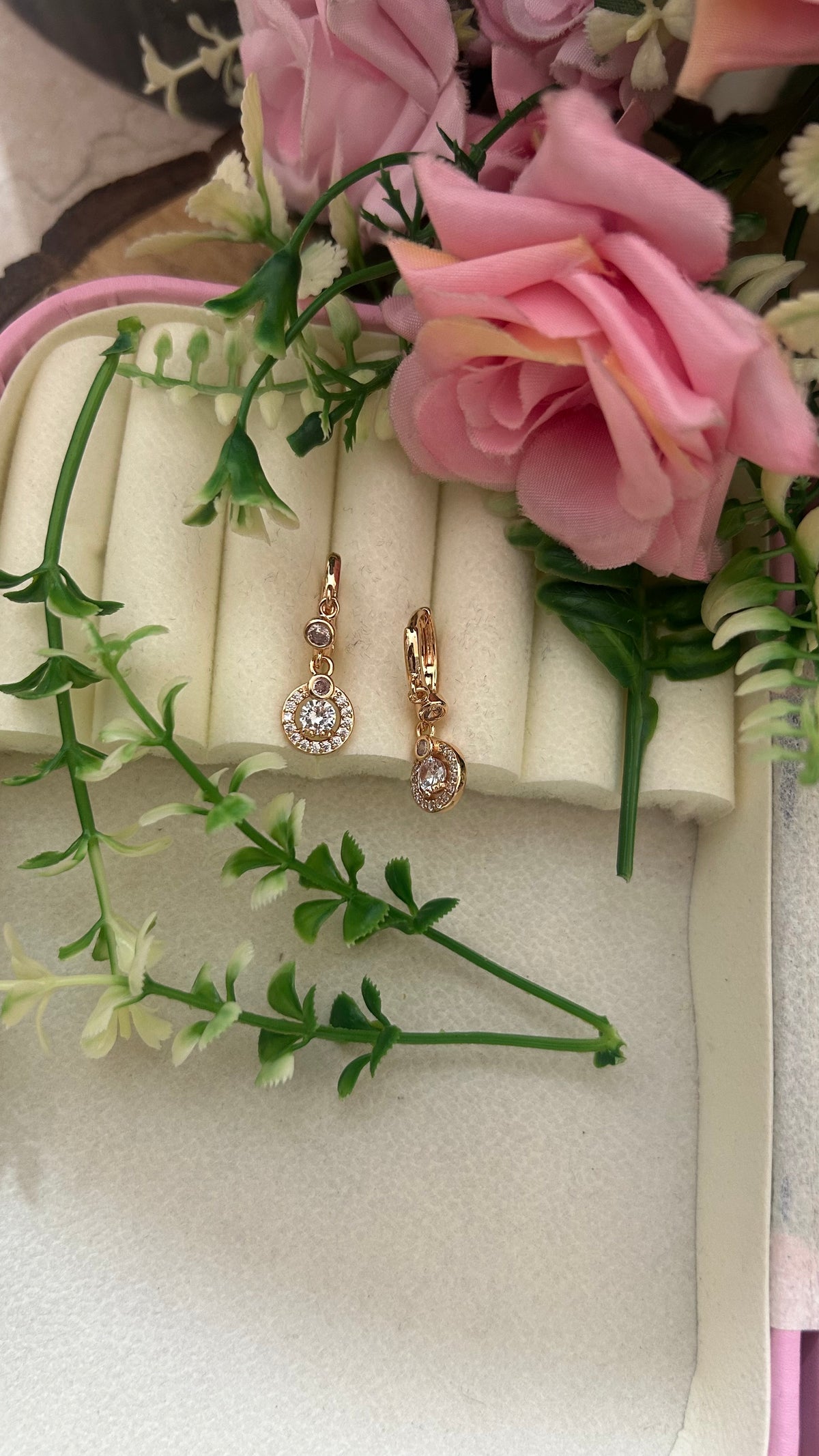 CZ Bali with round hangings