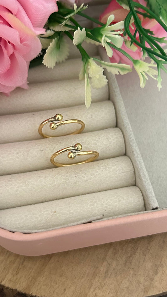 Minimal Dot Design Panchaloham Toe Rings unpolished