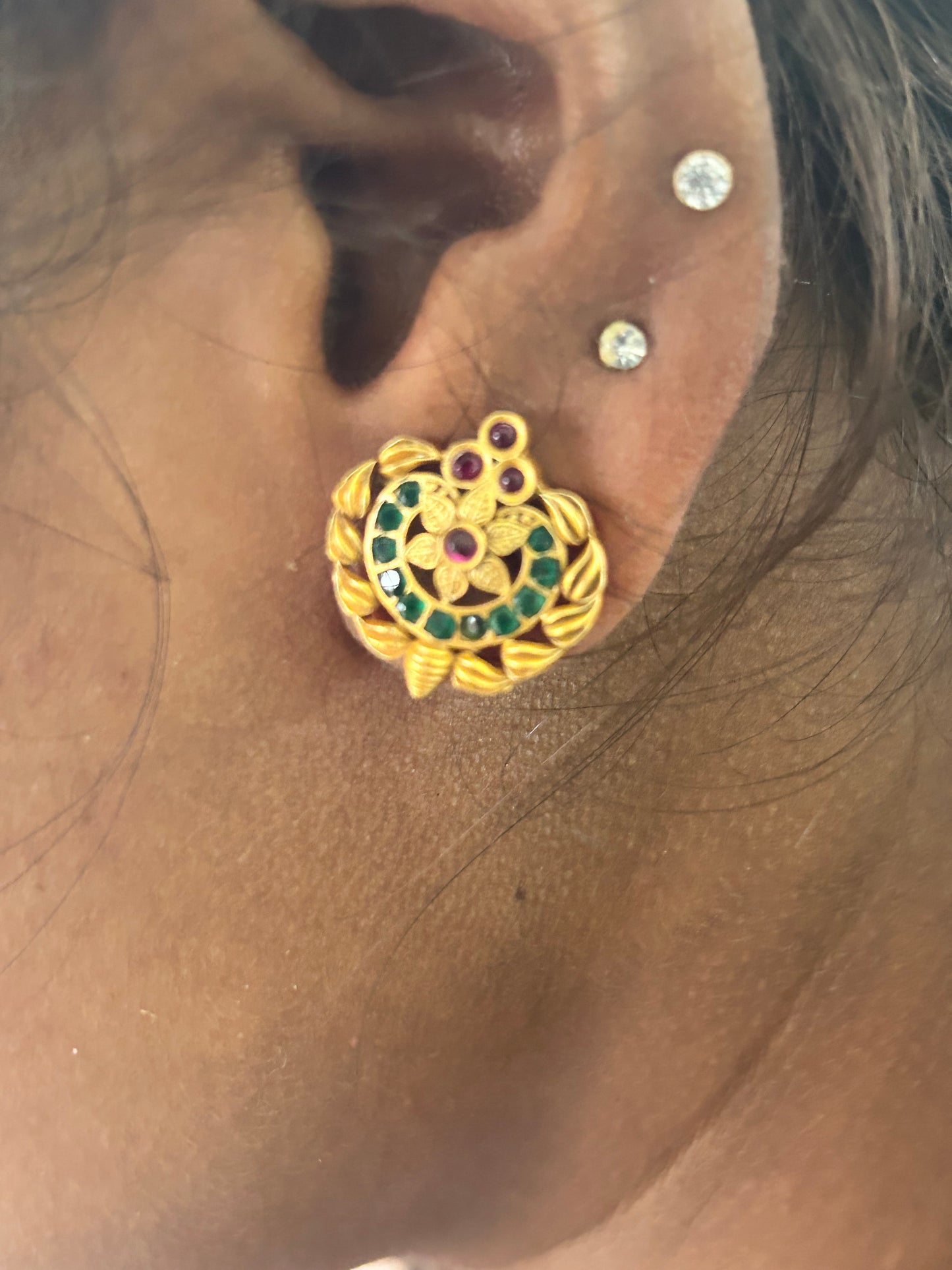 Cute flower earrings in one gram gold