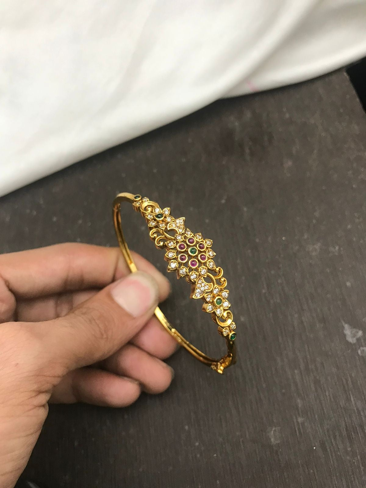 Gold plated openable kada