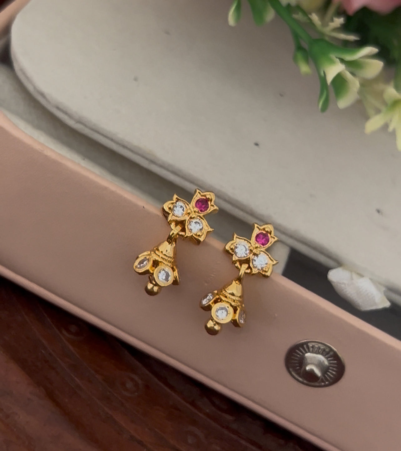 Handcrafted Panchaloham Jhumkas – Mini Temple Bells Inspired Look