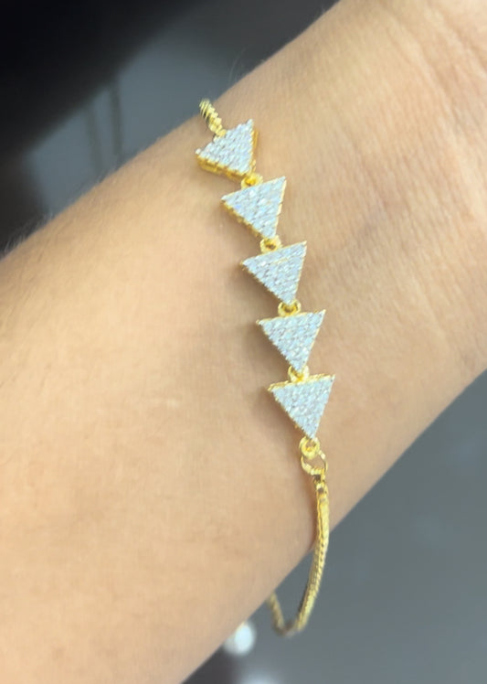 CZ triangle pattern bracelet