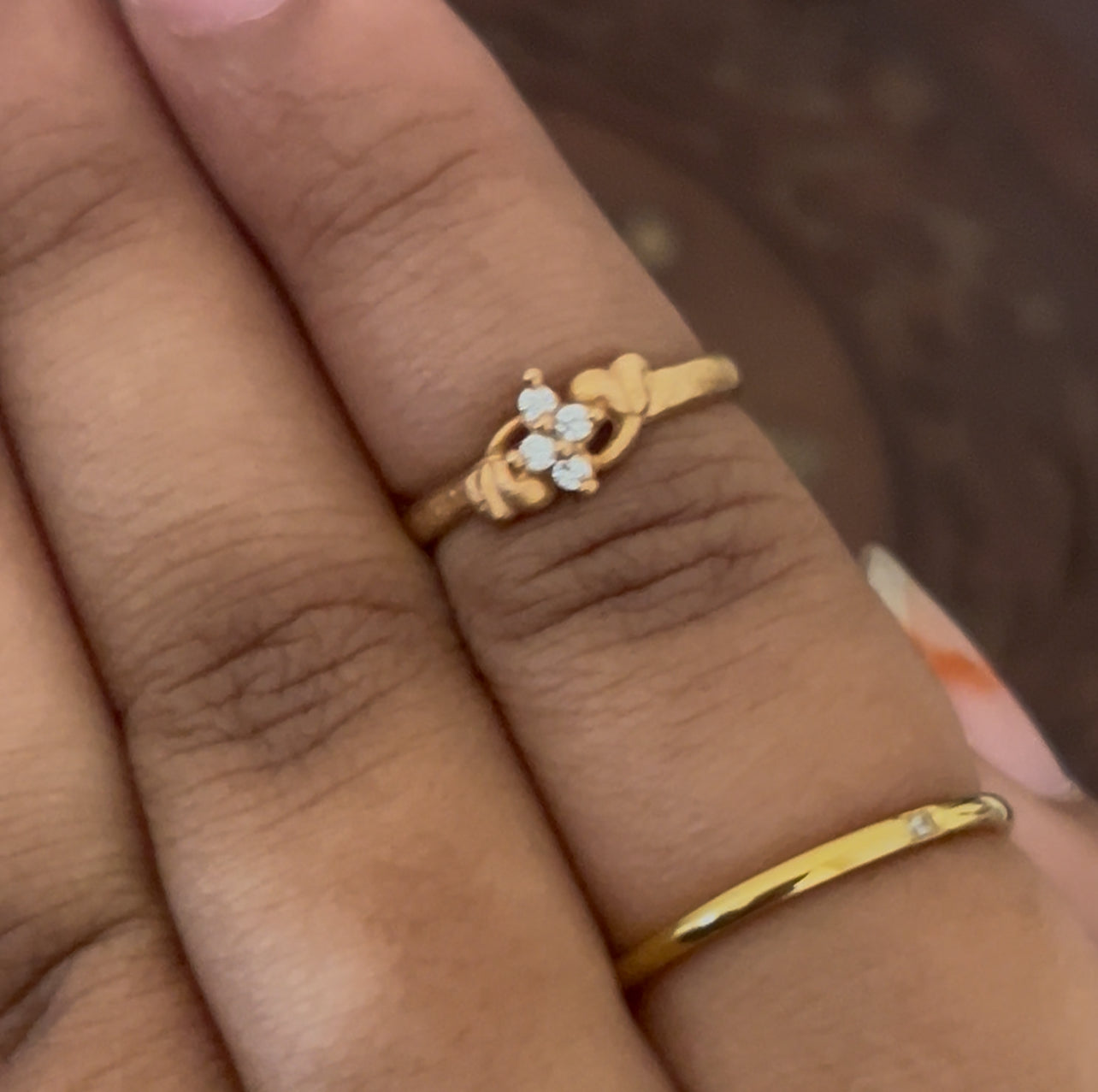 Floral Spark Panchaloha Ring – Handcrafted Five-Metal Beauty