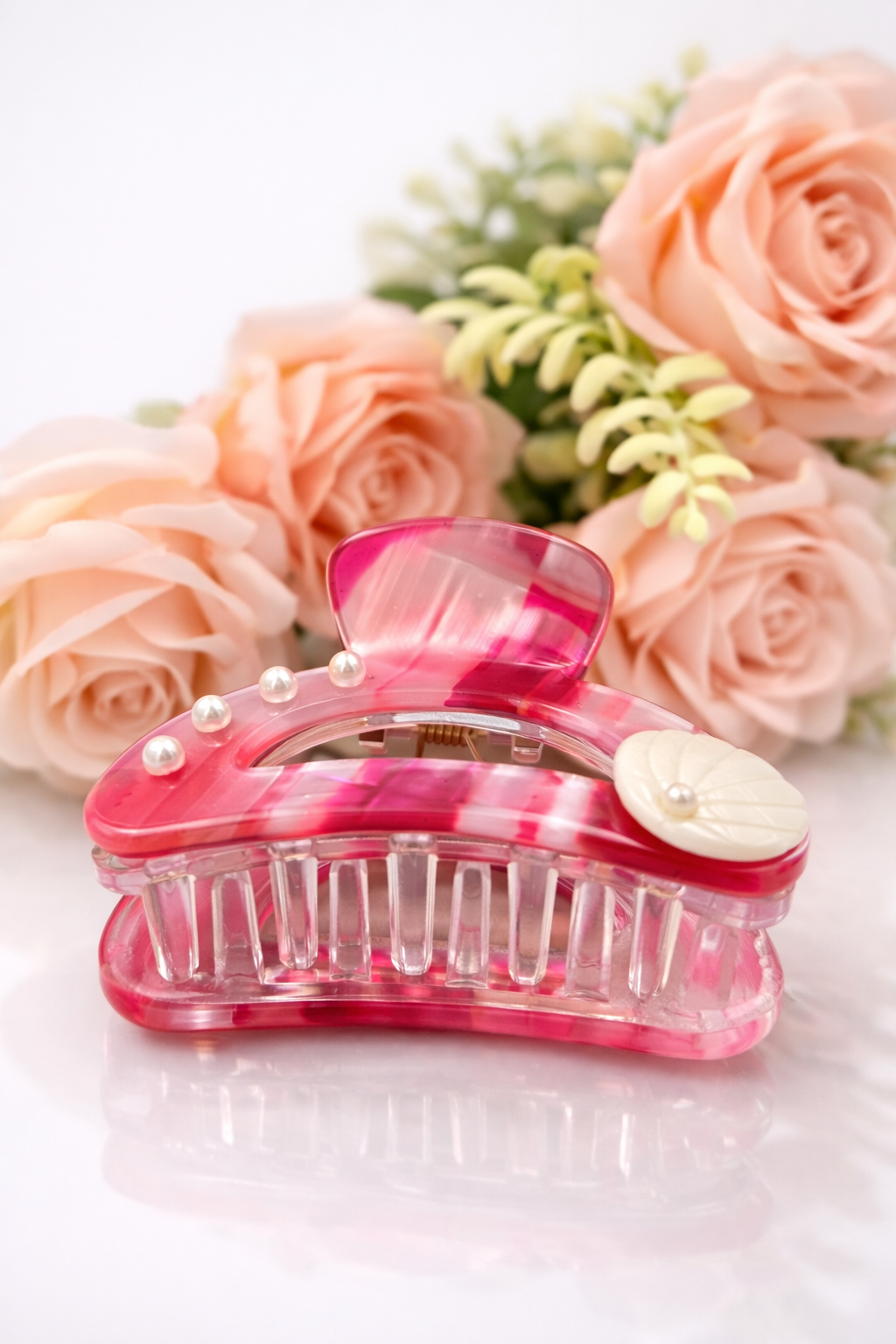 Shell Design Hair Claw Clips – Cute Transparent Hair Accessories