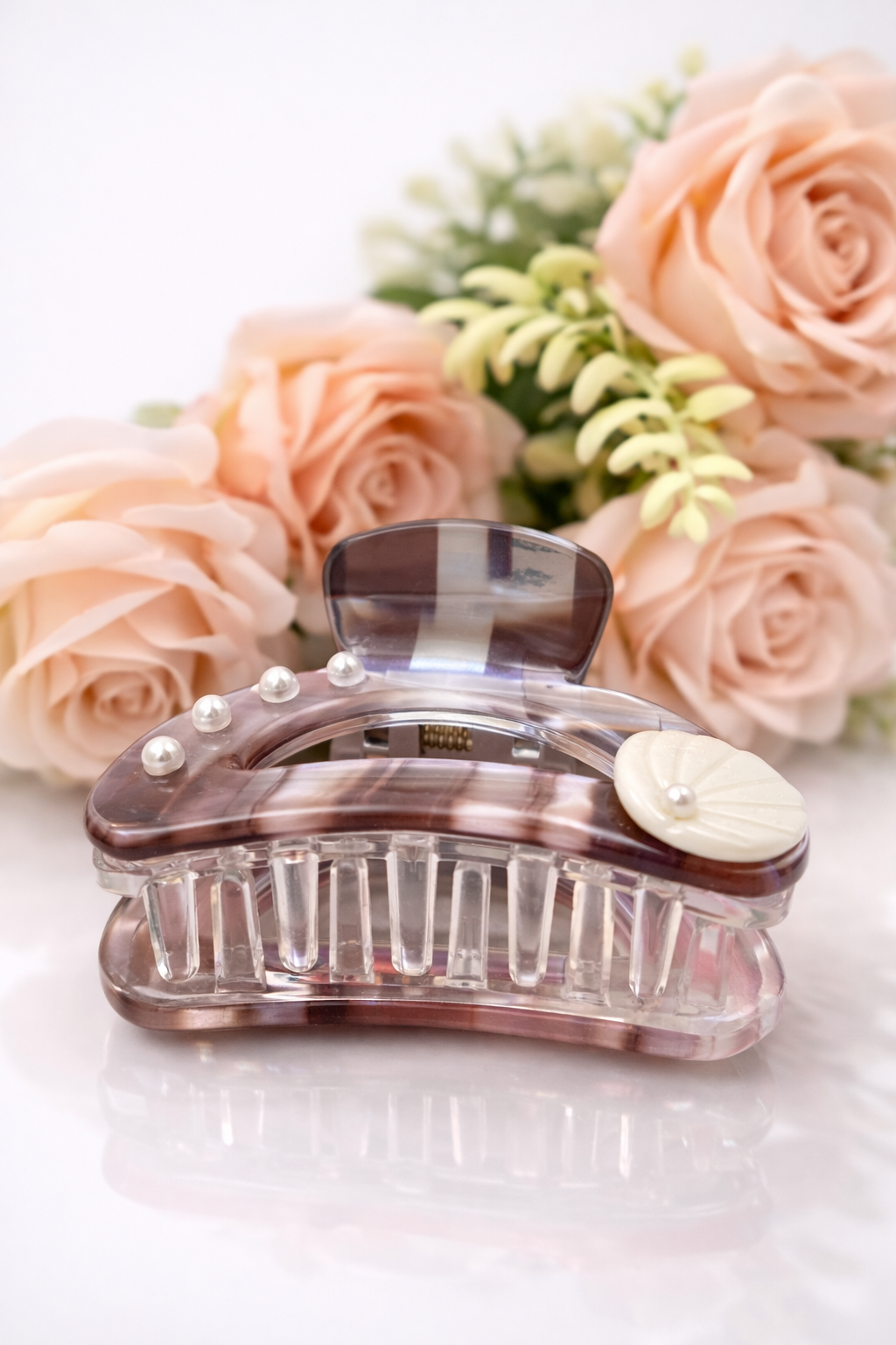 Shell Design Hair Claw Clips – Cute Transparent Hair Accessories