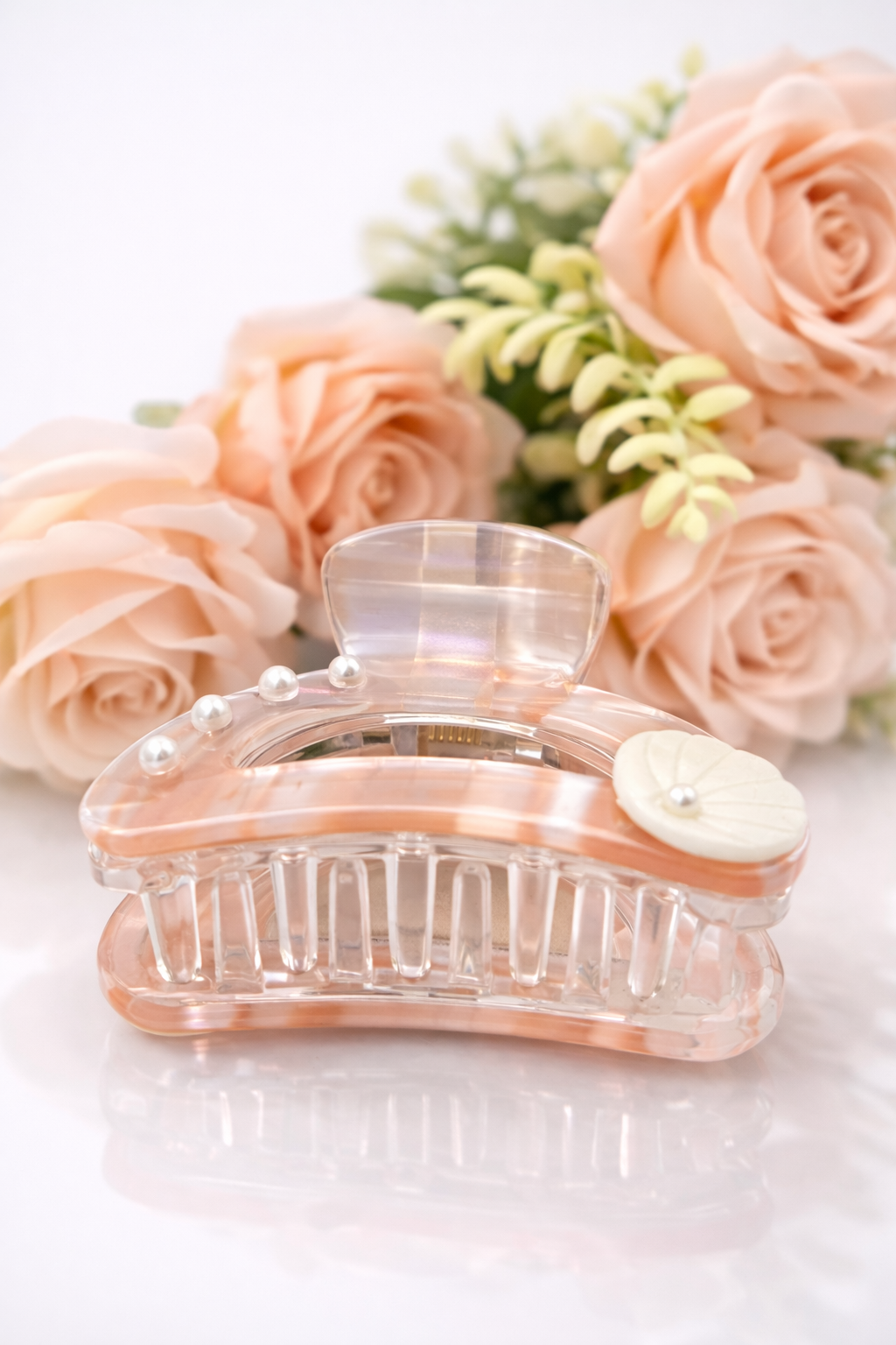 Shell Design Hair Claw Clips – Cute Transparent Hair Accessories