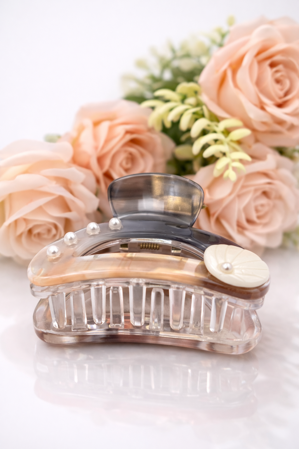 Shell Design Hair Claw Clips – Cute Transparent Hair Accessories