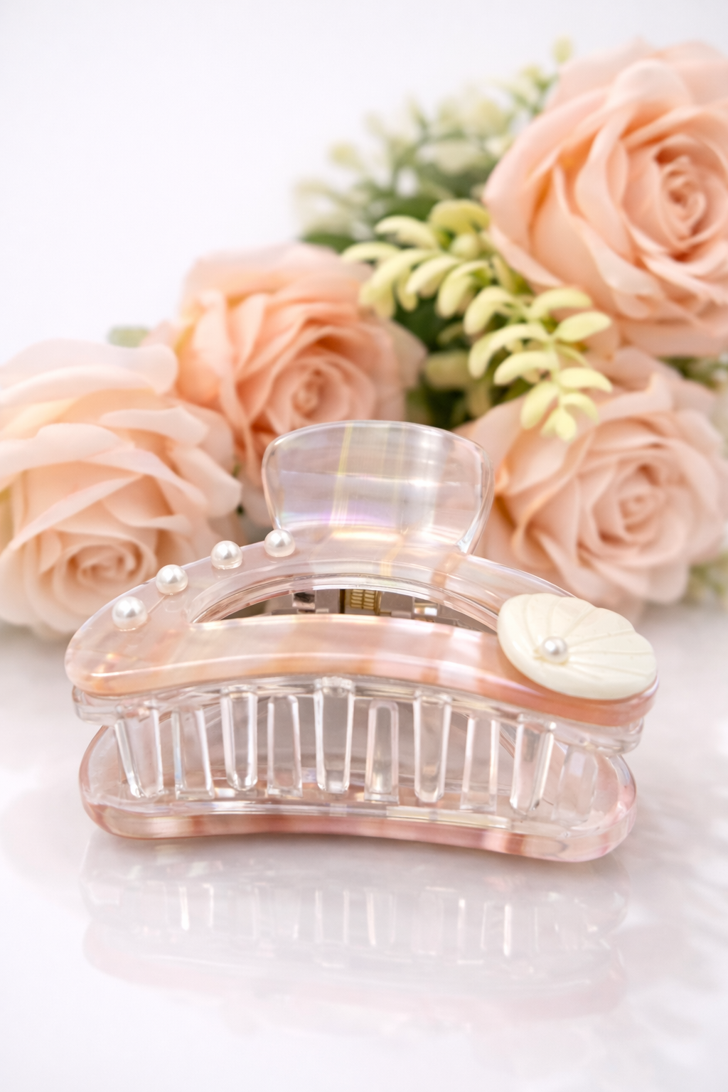 Shell Design Hair Claw Clips – Cute Transparent Hair Accessories
