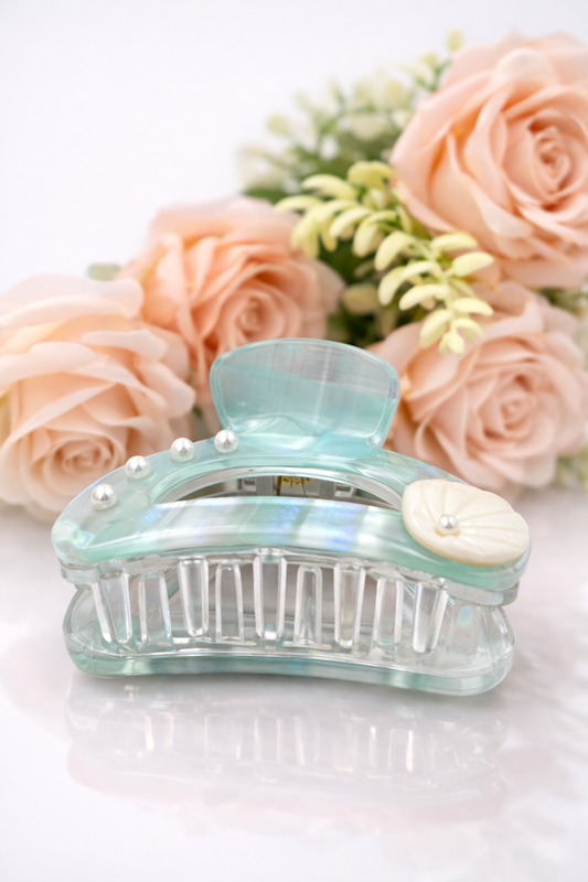 Shell Design Hair Claw Clips – Cute Transparent Hair Accessories