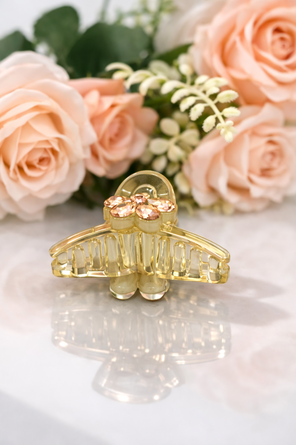 Cute Mini Hair Claw Clips with Rhinestones – Acrylic Hair Accessories