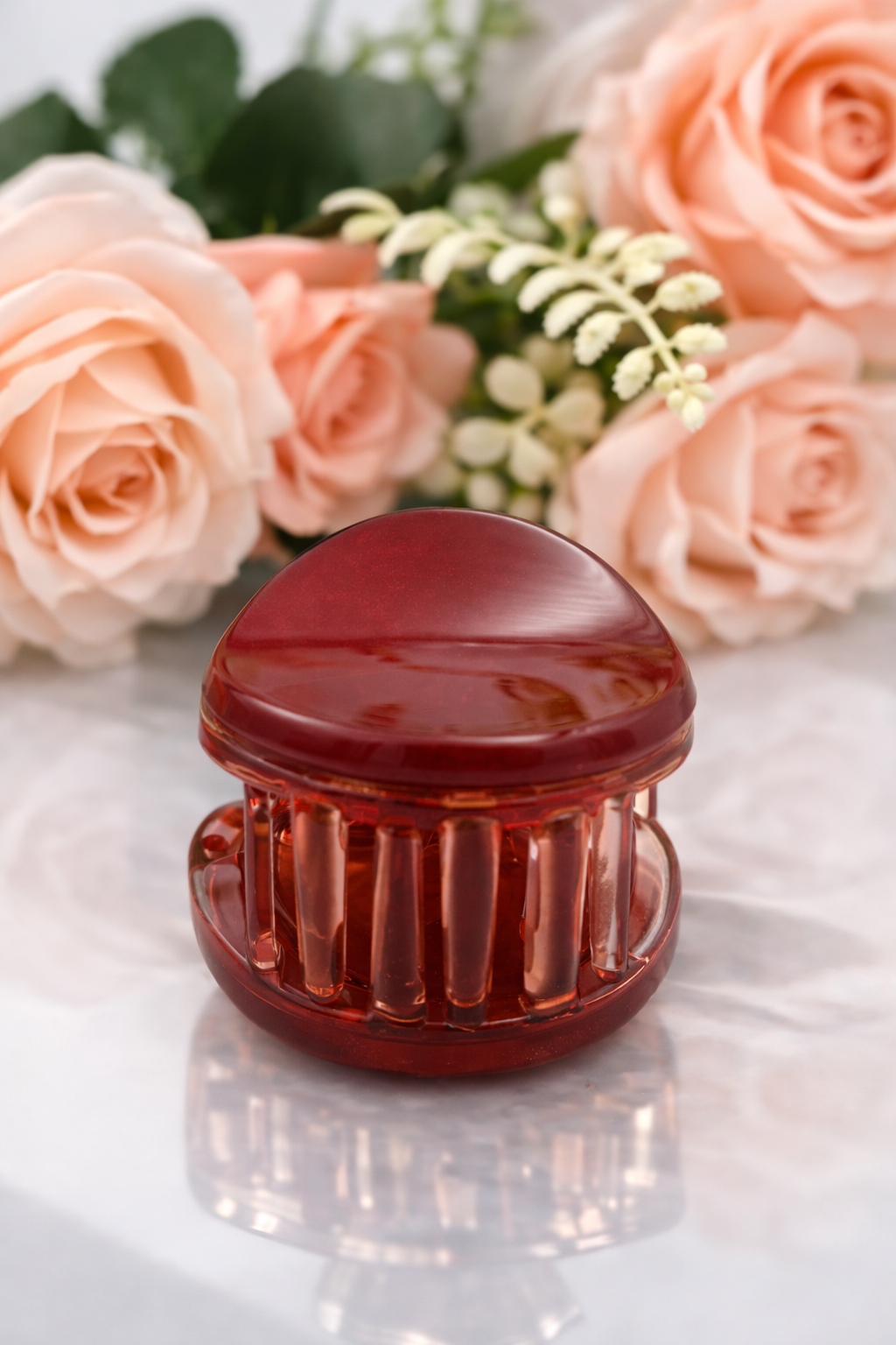 Round Glossy Hair Claw Clips for Women – Elegant Strong Hold Hair Accessory-1