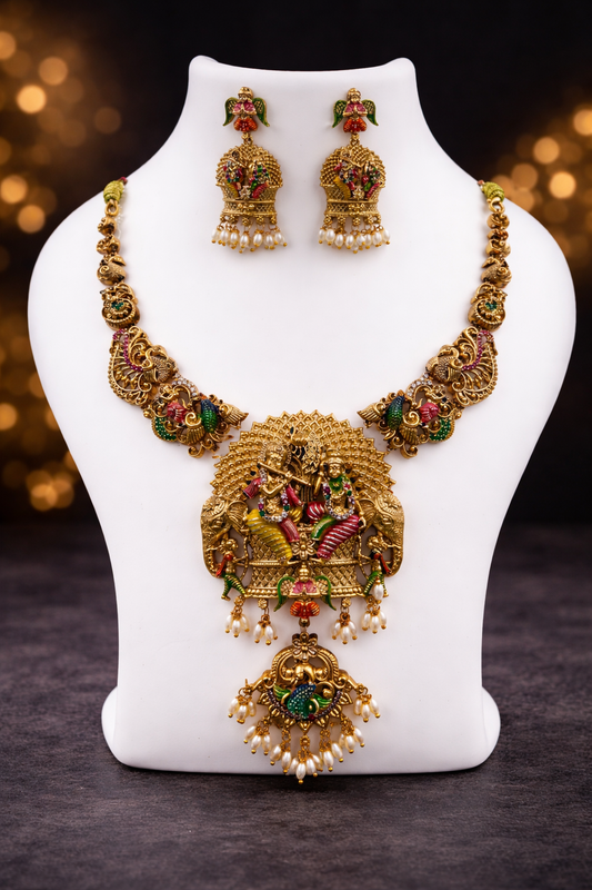 Krishna Meenakari Neckset