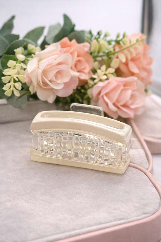 Rectangular Acrylic Hair Claw Clips – Minimalist Pastel Hair Accessories
