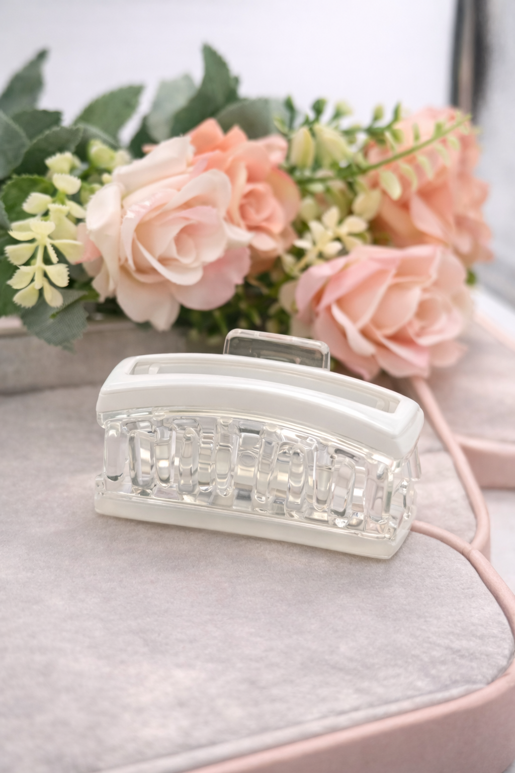 Rectangular Acrylic Hair Claw Clips – Minimalist Pastel Hair Accessories
