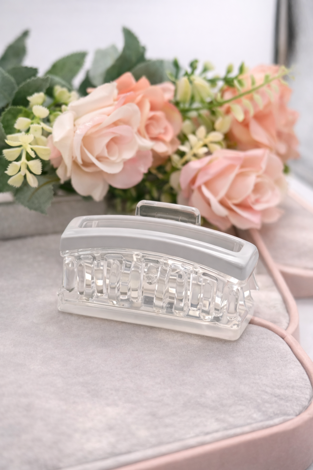 Rectangular Acrylic Hair Claw Clips – Minimalist Pastel Hair Accessories