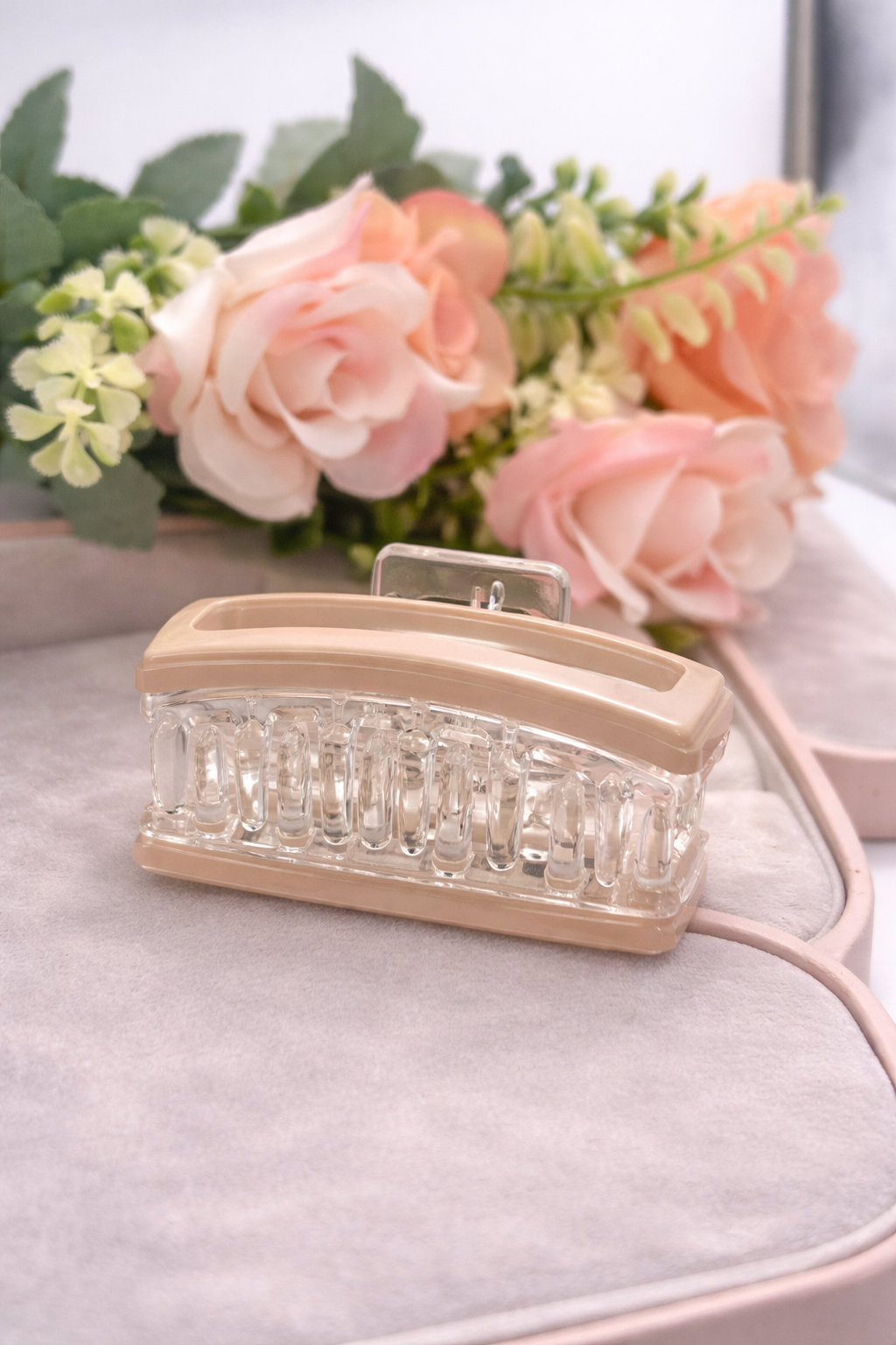 Rectangular Acrylic Hair Claw Clips – Minimalist Pastel Hair Accessories