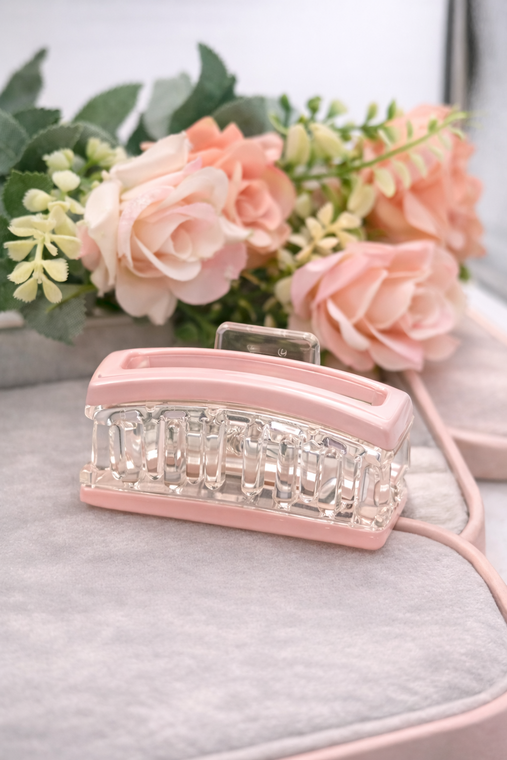 Rectangular Acrylic Hair Claw Clips – Minimalist Pastel Hair Accessories