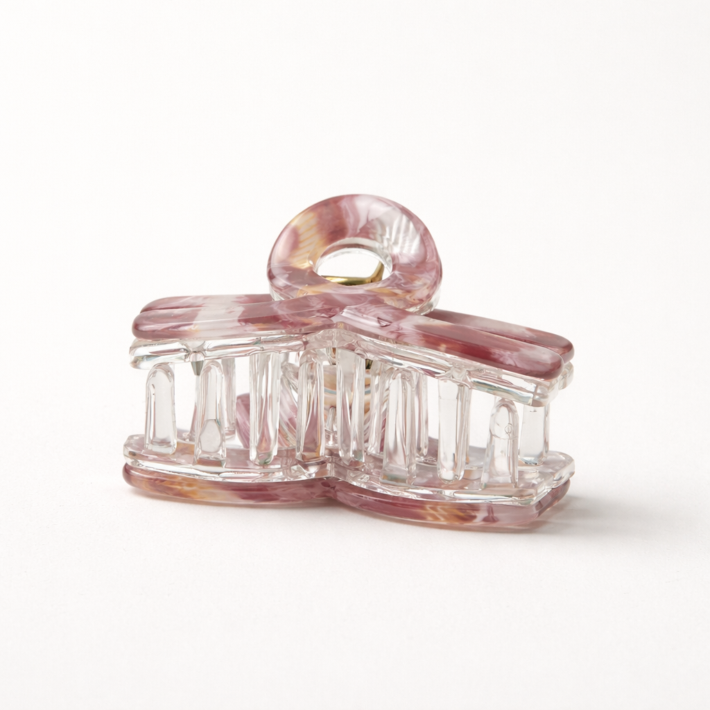Marble Acrylic Mini Hair Claw Clips– Stylish Multicolor Hair Accessories