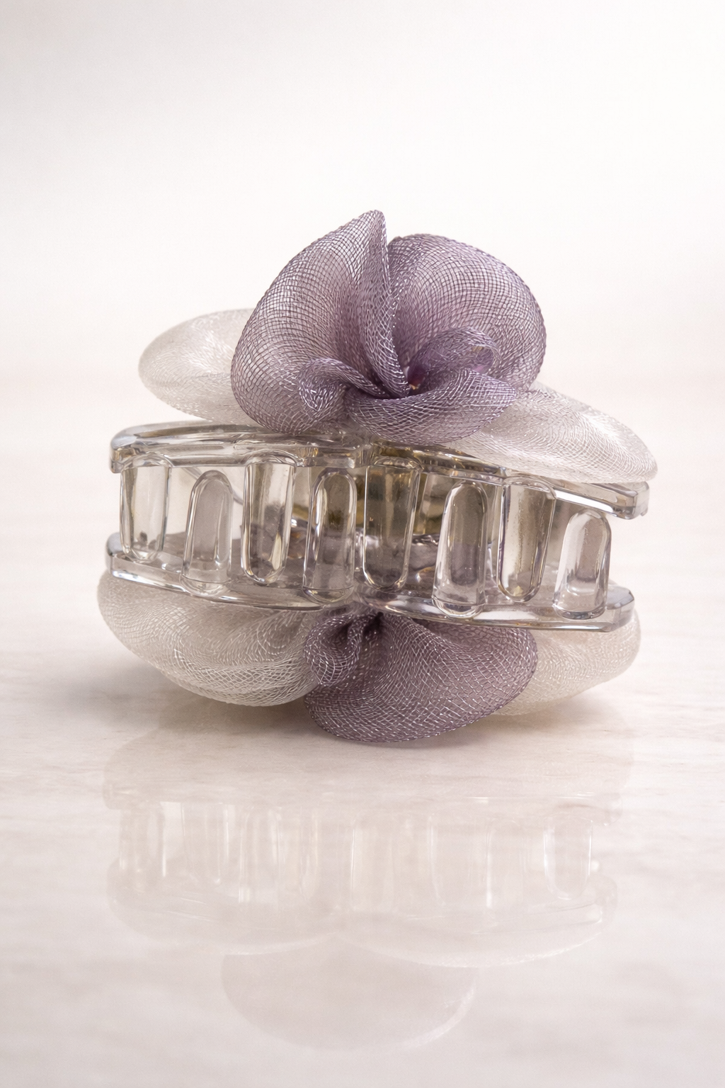 Shimmer Fabric Bow Hair Claw Clips Set – Stylish Organza Hair Accessories