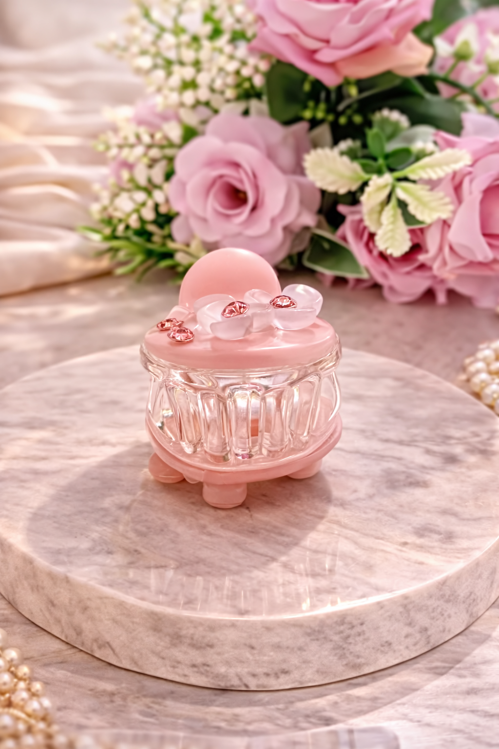 Flower Design Mini Hair Claw Clips with Crystals – Stylish Hair Accessories