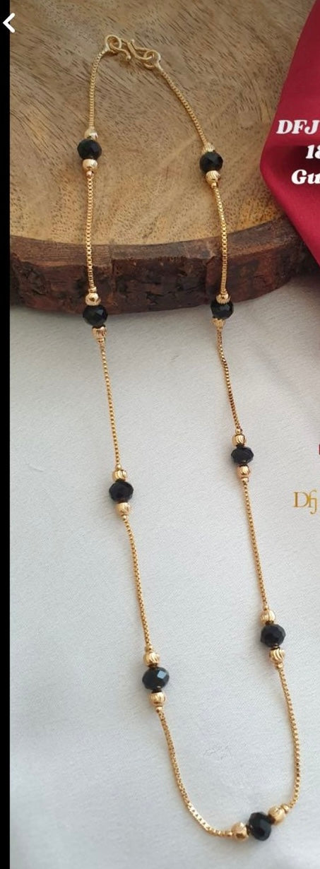 Daily wear chain with black stones