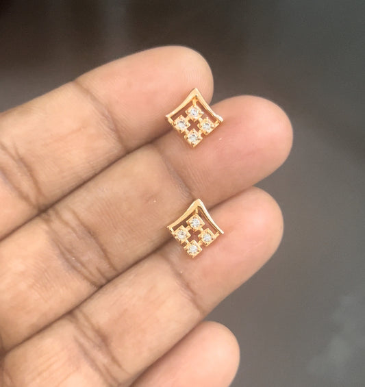 CZ small stud with white stones