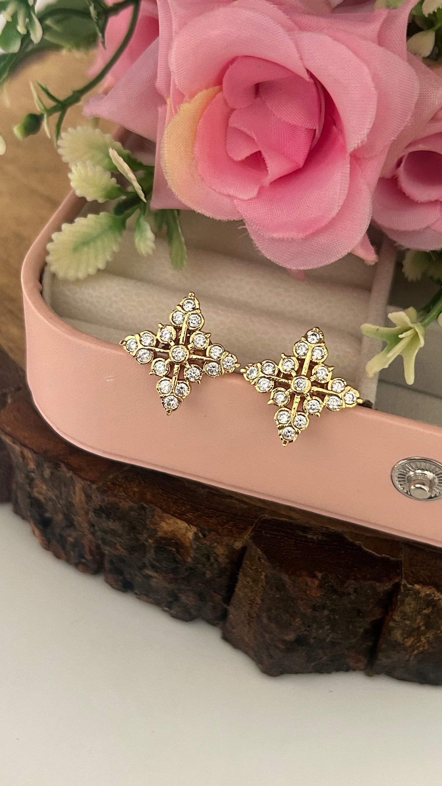 Classic Panchaloham Diamond-Cut Stud Earrings – Everyday Grace