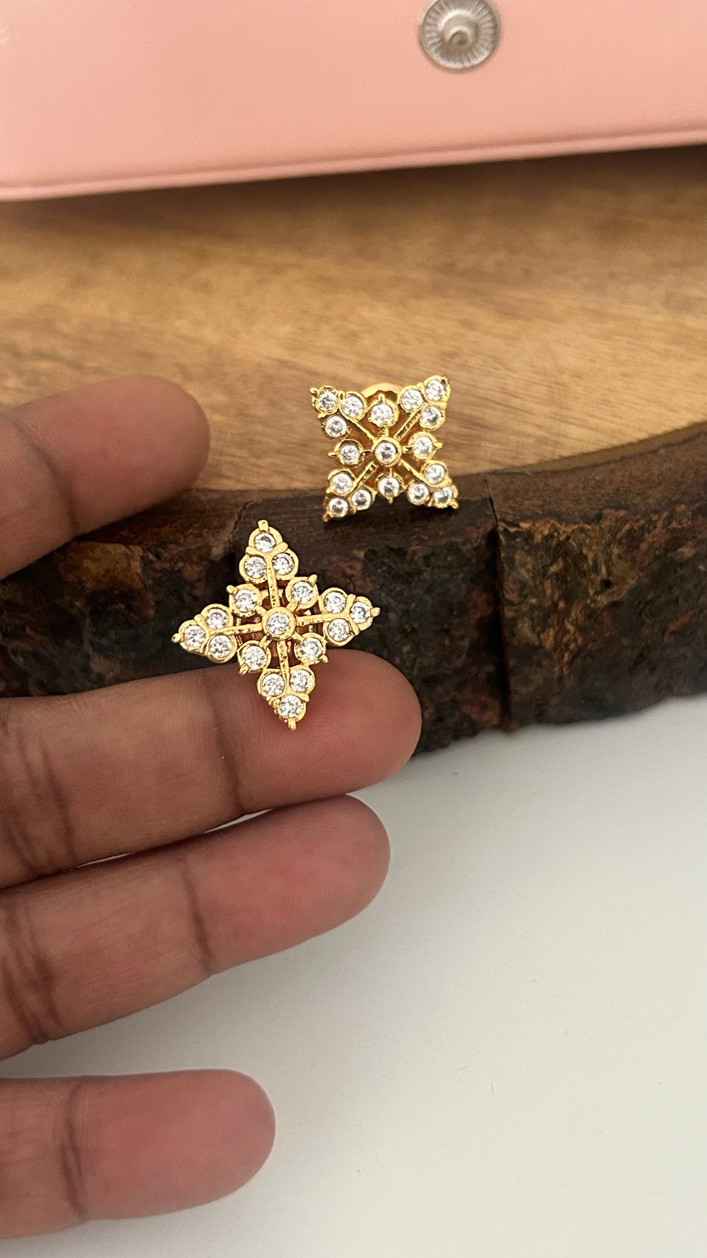 Classic Panchaloham Diamond-Cut Stud Earrings – Everyday Grace