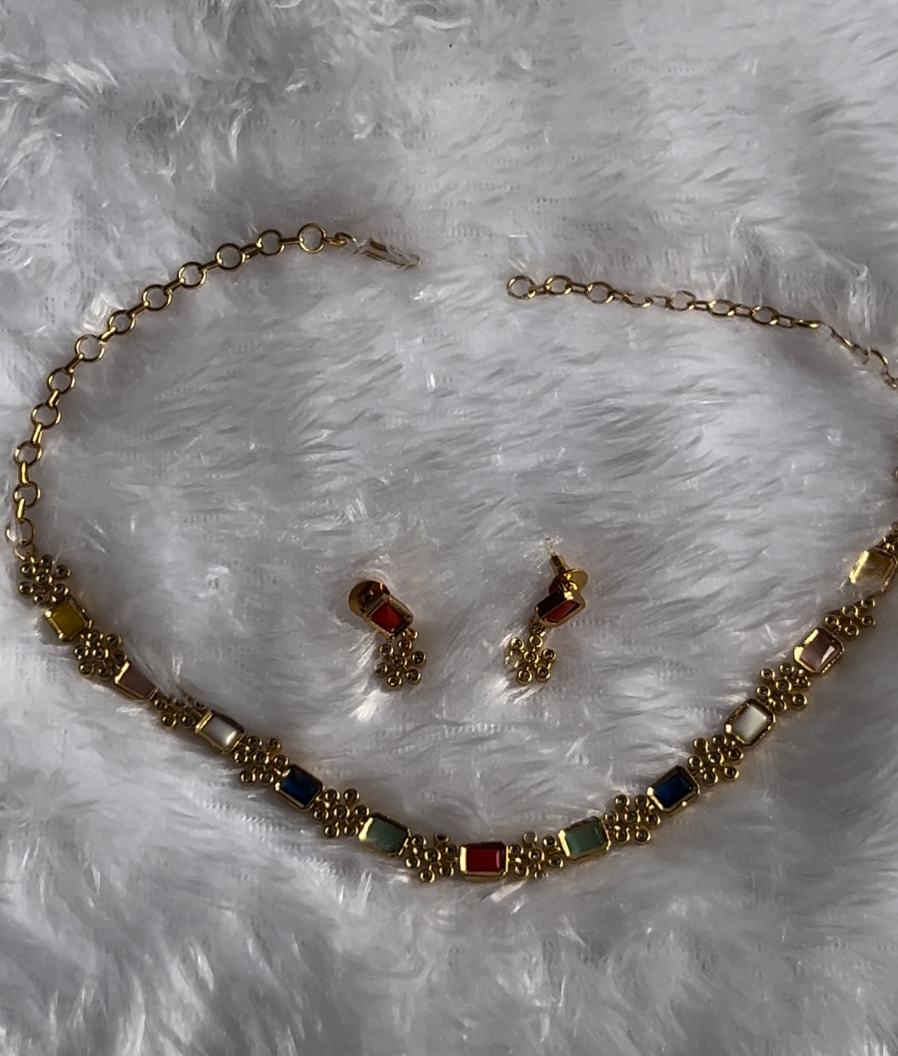 Navarathna neck set