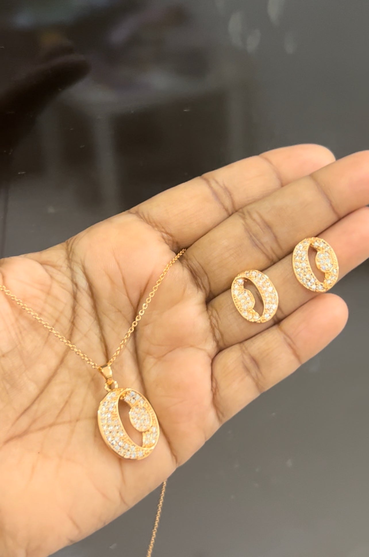 CZ chain set with locket