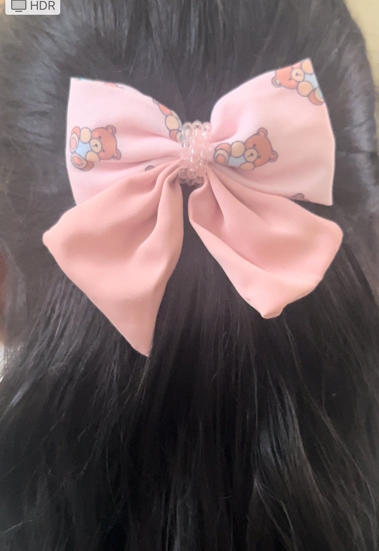 Beautiful satin hair bow for girls hair clip