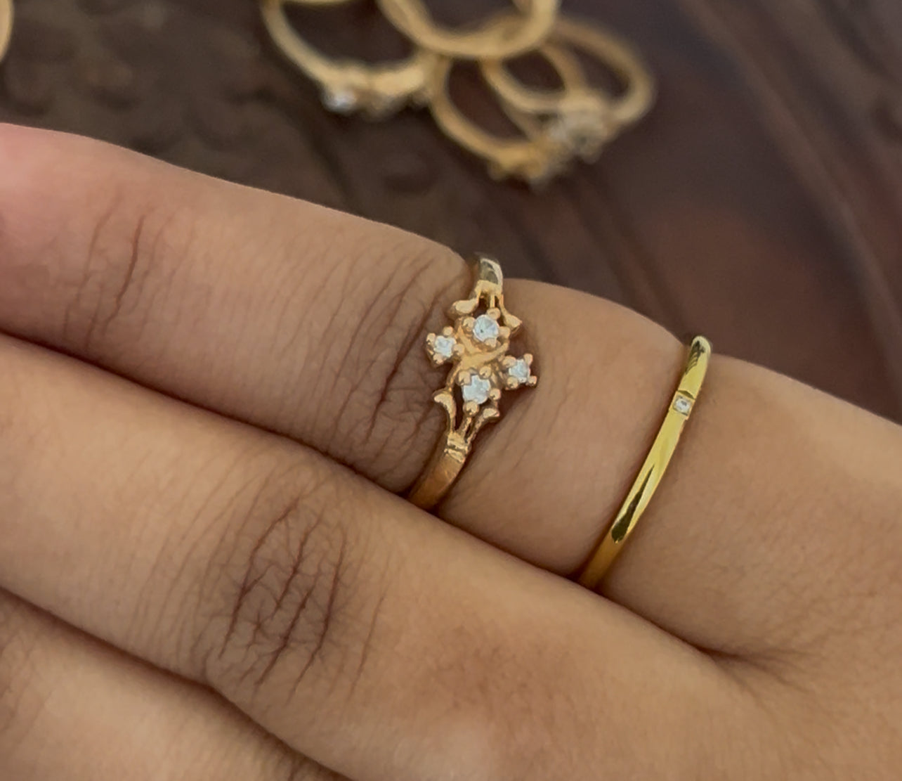 Leafy Twig Panchaloha Ring