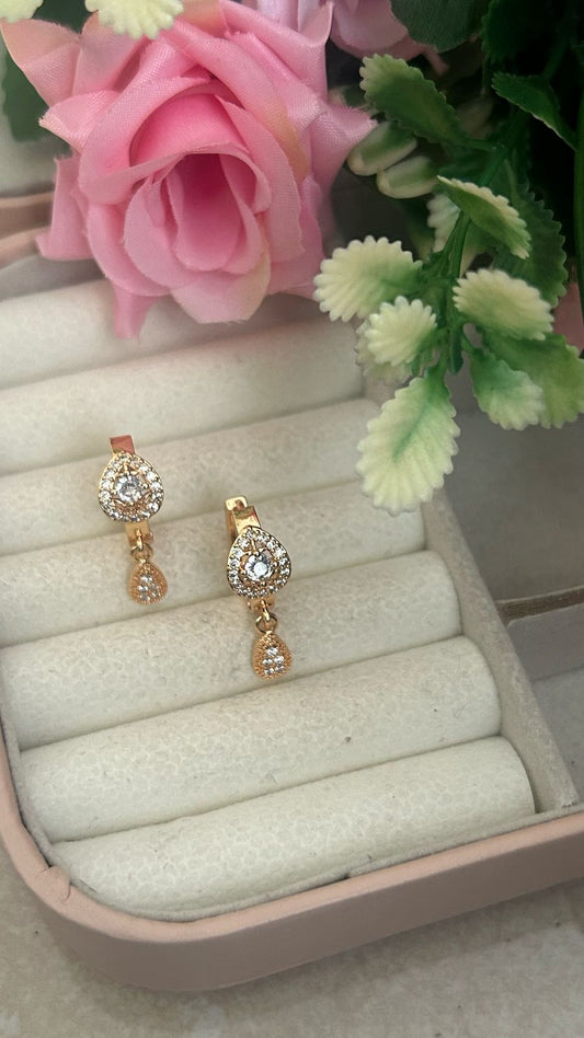 Double Teardrop Dangle Earrings