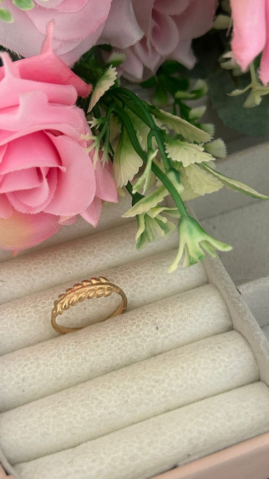 Panchaloam Gold Leaf Design Ring – Elegant Traditional Finger Ring for Women