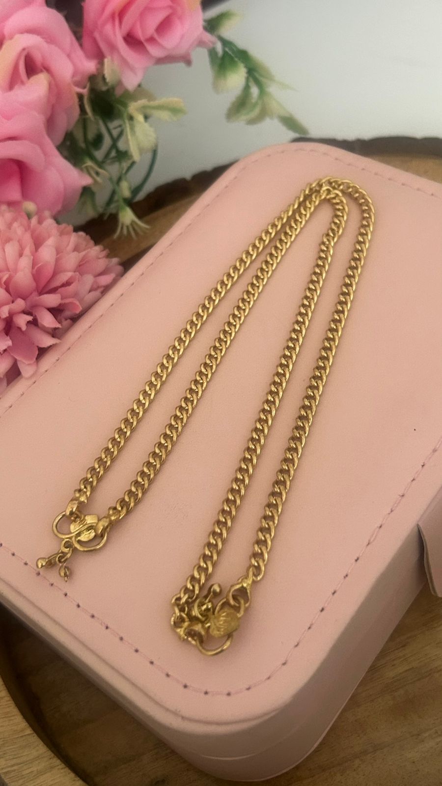 Traditional Panchaloham Curb Chain – unpolished Daily Wear Jewelry in 10 n half inch