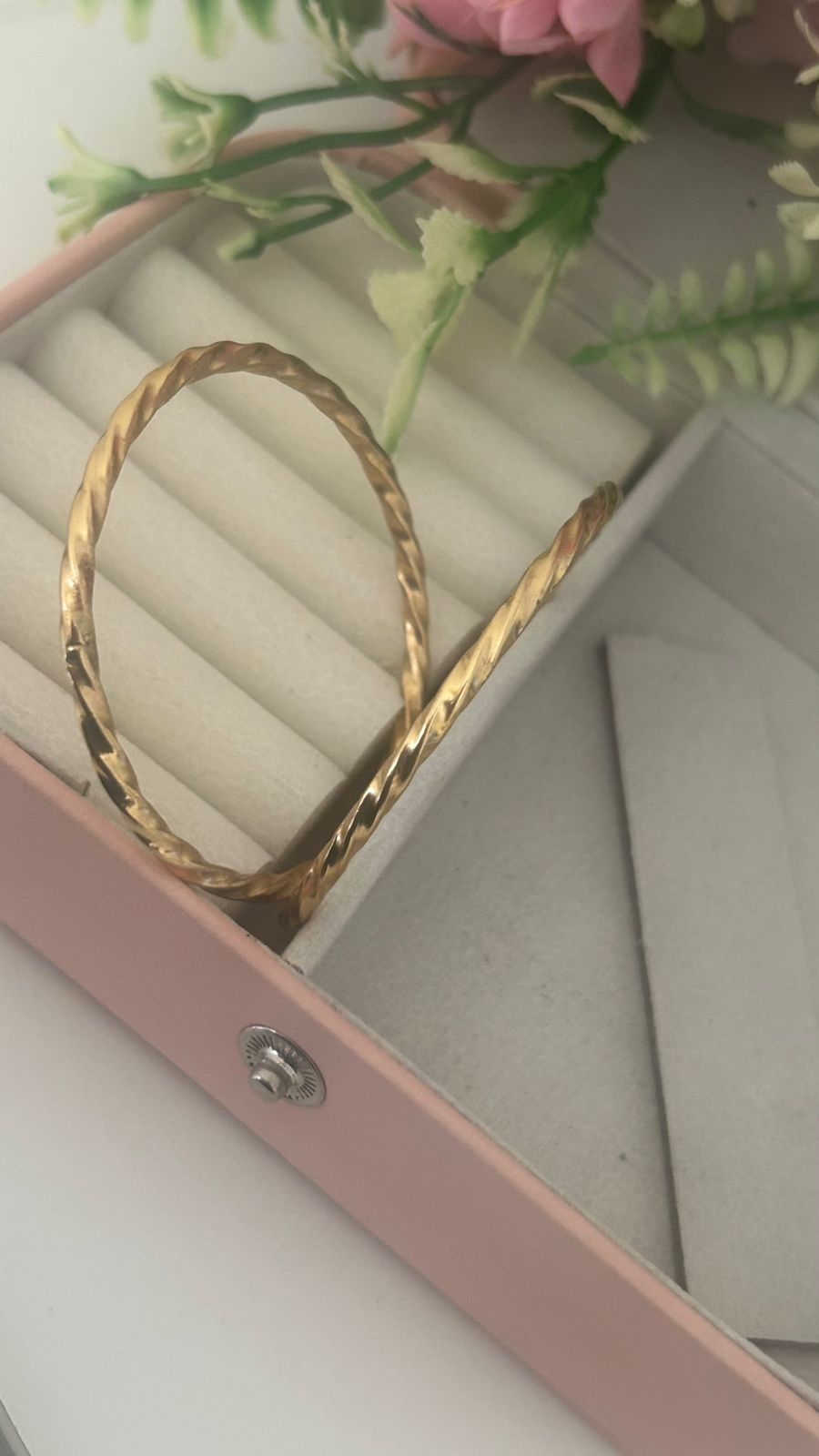 Authentic Panchaloha Bangles – Pair of 2 | Textured Spiral Rope Design | Unpolished Traditional Look